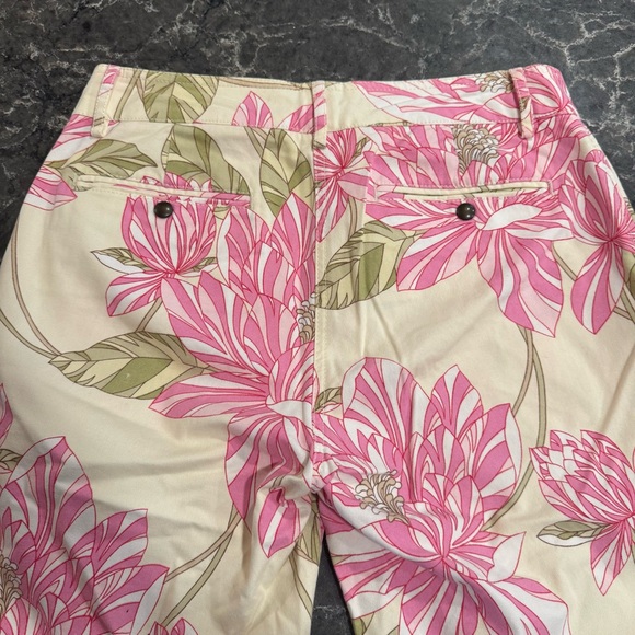 Tommy Hilfiger Stretch Pink Floral Cropped Pants - Picture 6 of 8
